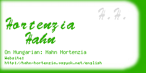 hortenzia hahn business card